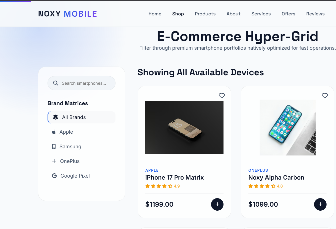 E-Commerce website project thumbnail